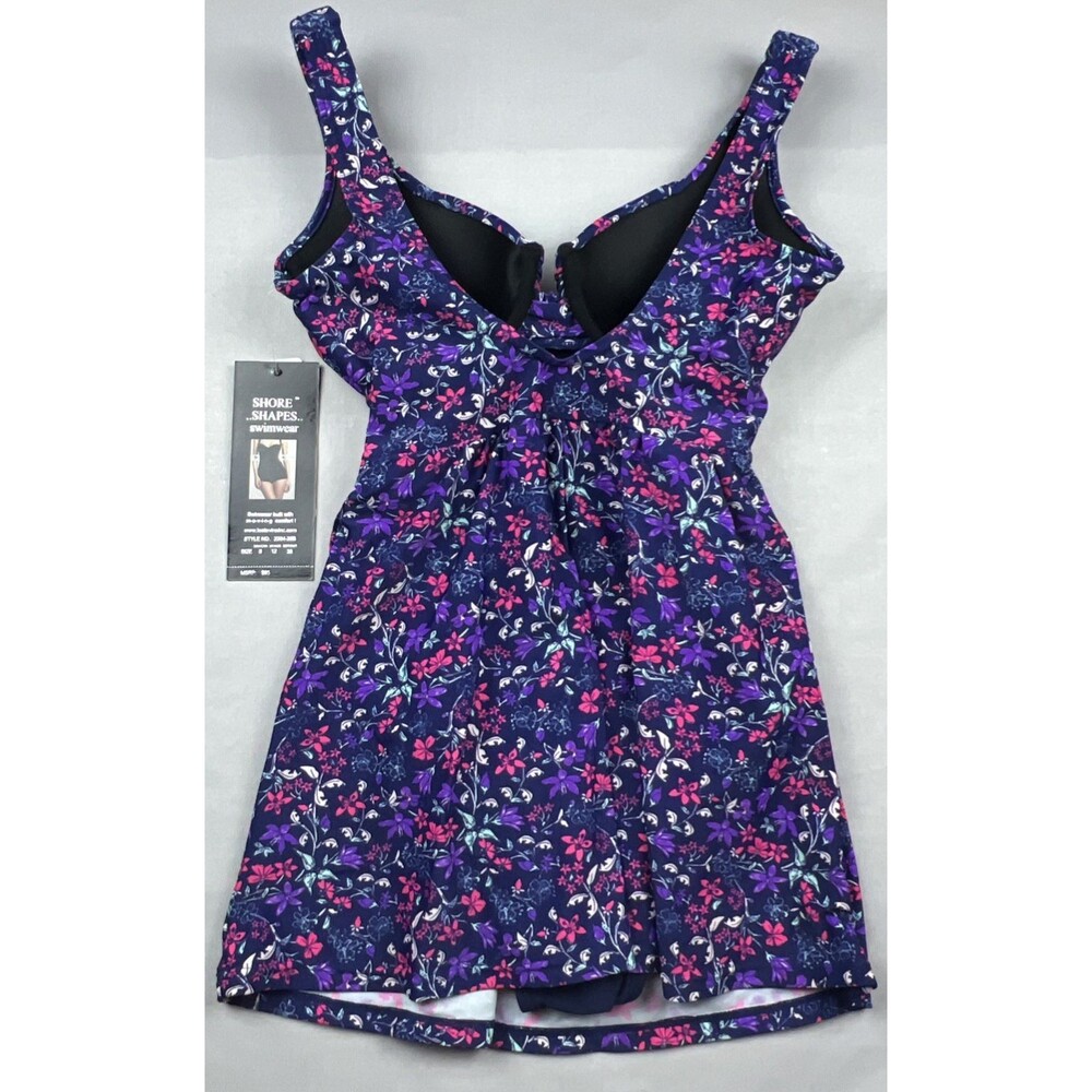 Shore Shapes Swimwear Dress Built in Bra Size 8 NWT $95 - Picture 2 of 8